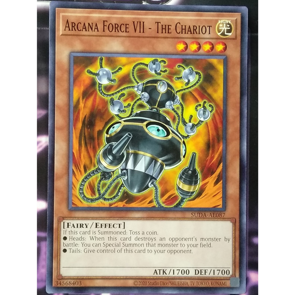 YuGiOh - Arcana Force VII - The Chariot (SUDA-AE087) - Common - Monster Card - Official Card Game OR