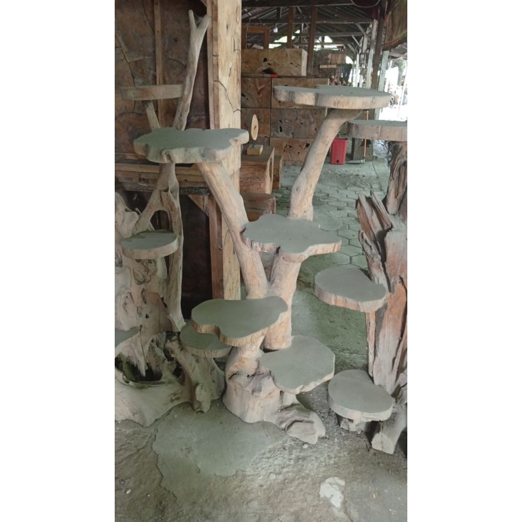 RAK AKAR KAYU JATI ASLI, RAK AKAR KAYU JATI RUSTIC