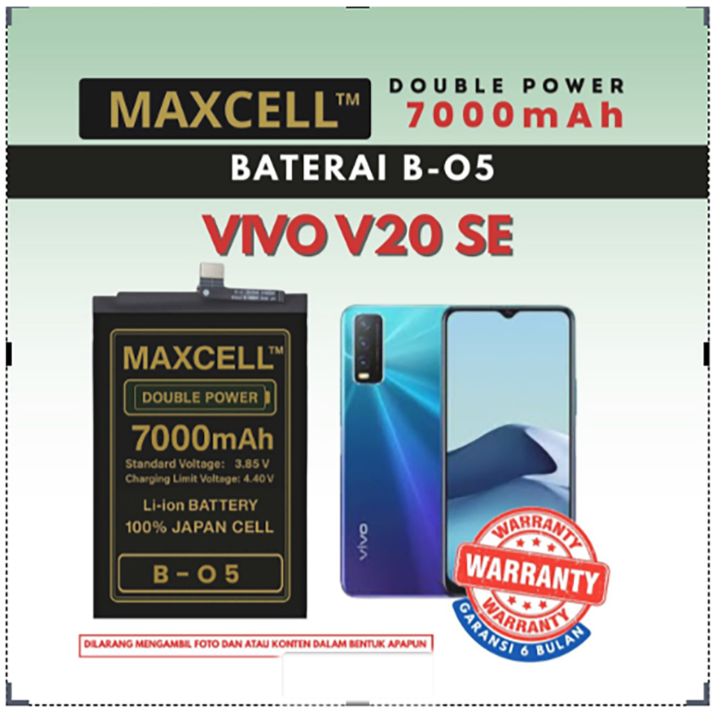 Baterai B-O5 Compatible Vivo Y20 / Y20S /Y20i / Y12S Doubel Power 7000mAh