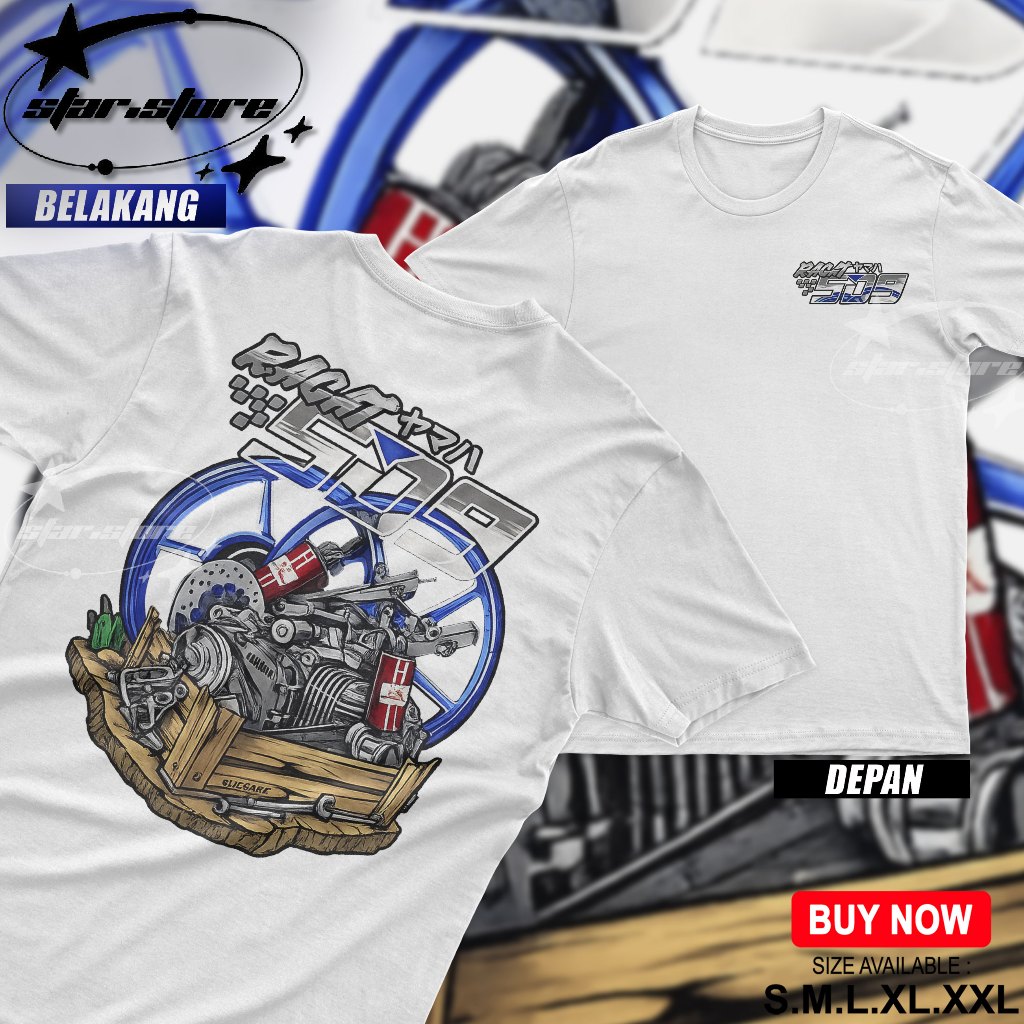 Baju Kaos Atasan Pria Cowok Ragat Motor 5D9 Gank Yamaha Vega Rr Zr Racing Distro Original