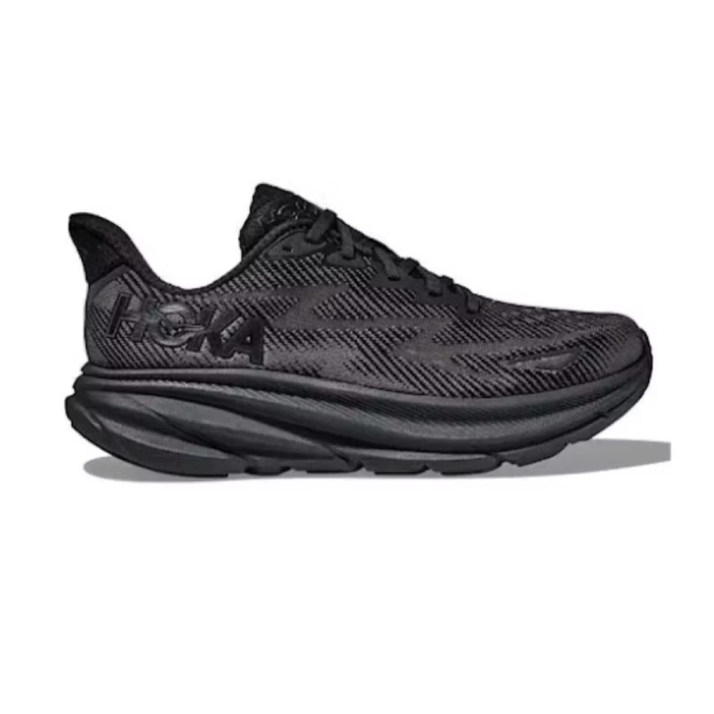 Sepatu Lari Clifton 9 Full Black Running Shoes