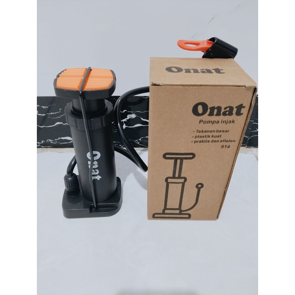 Pompa Sepeda Injak Mini ONAT / Pompa Injak Mini Sepeda Motor ONAT
