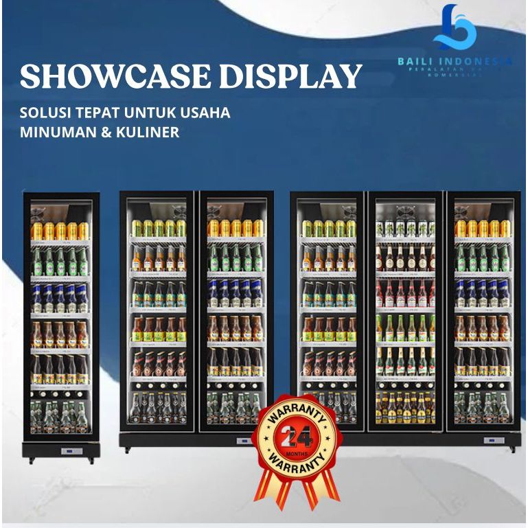 BAILI Lemari Pendingin Minuman 1 Pintu/2 pintu/3 pintu Komersial 4D Angin Dingin Showcase Minuman Ga