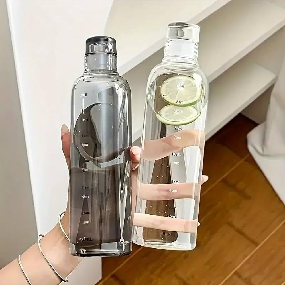 Produk Botol Minum KOREA Aesthetic / Botol Minum Bening 500ml Aesthetic Water Bottle Plastik Botol