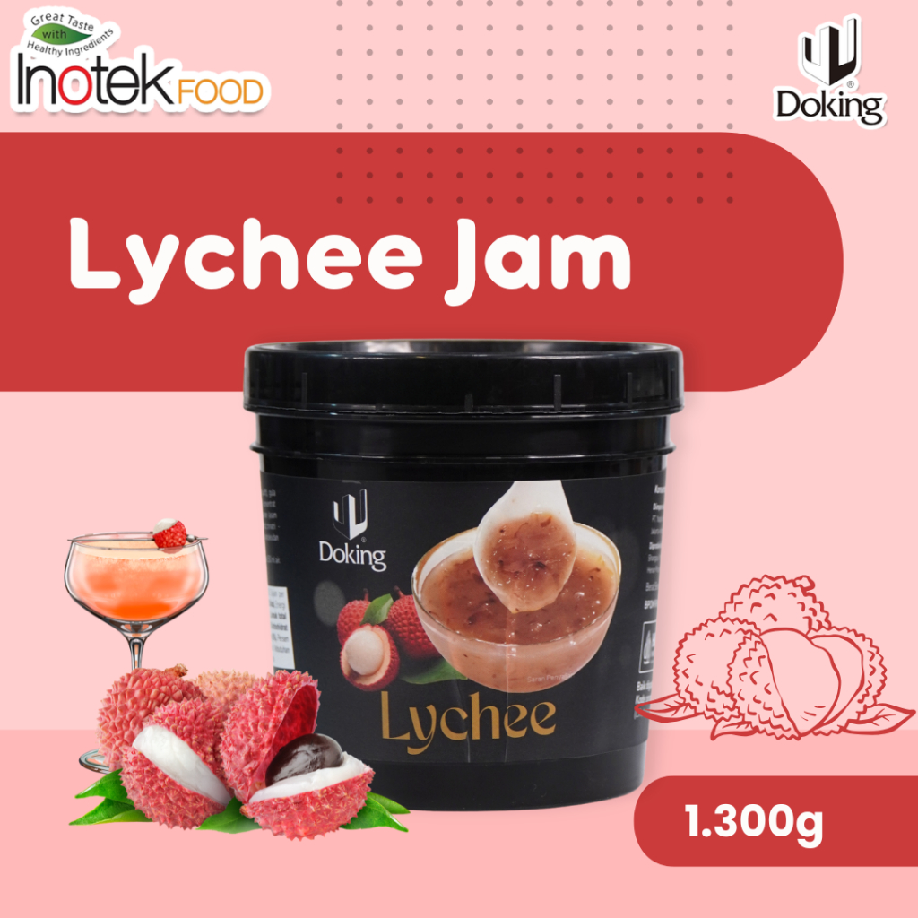 Doking Lychee Jam / Selai Leci Premium – Manis Segar dengan Aroma Buah Alami @1.3 KG
