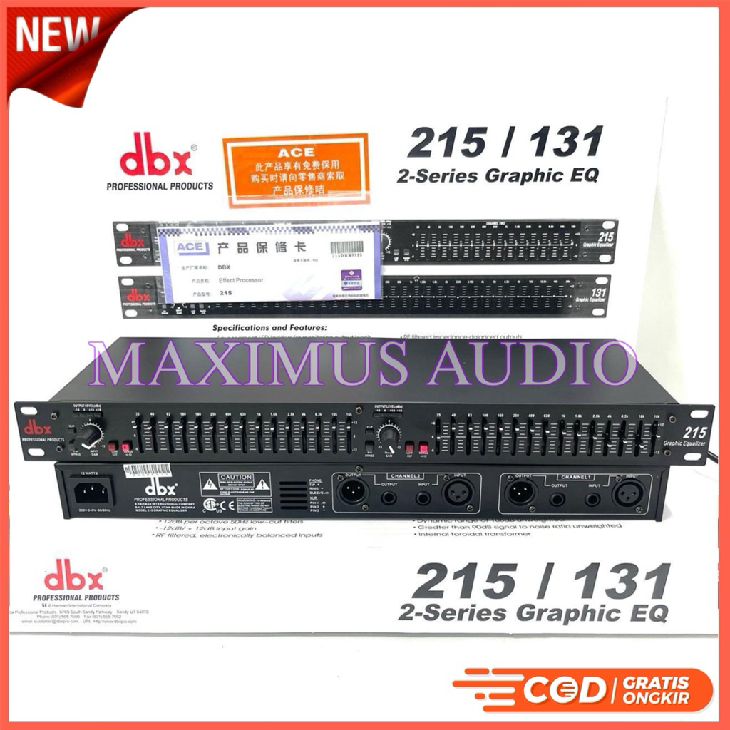 Promo Audio EQUALISER DBX 215 / 131 KUALITAS GRADE A BARANG DI JAMIN BAGUS DBX 215 / 131 DBX 215