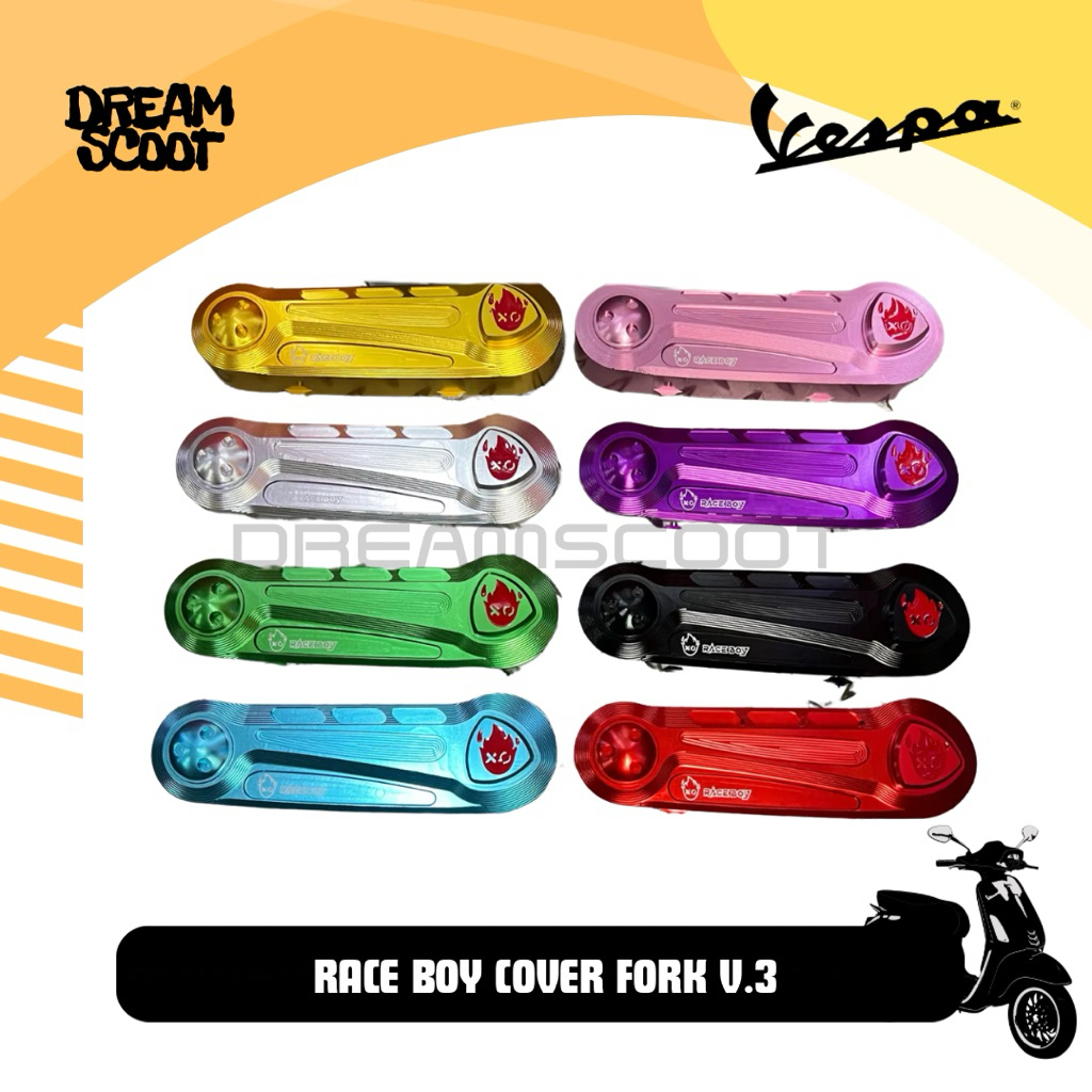 Cover fork Race boy V3 Vespa Matic Vespa Sprint Vespa Primavera Vespa S Vespa LX Cover Fork Vespa Ma