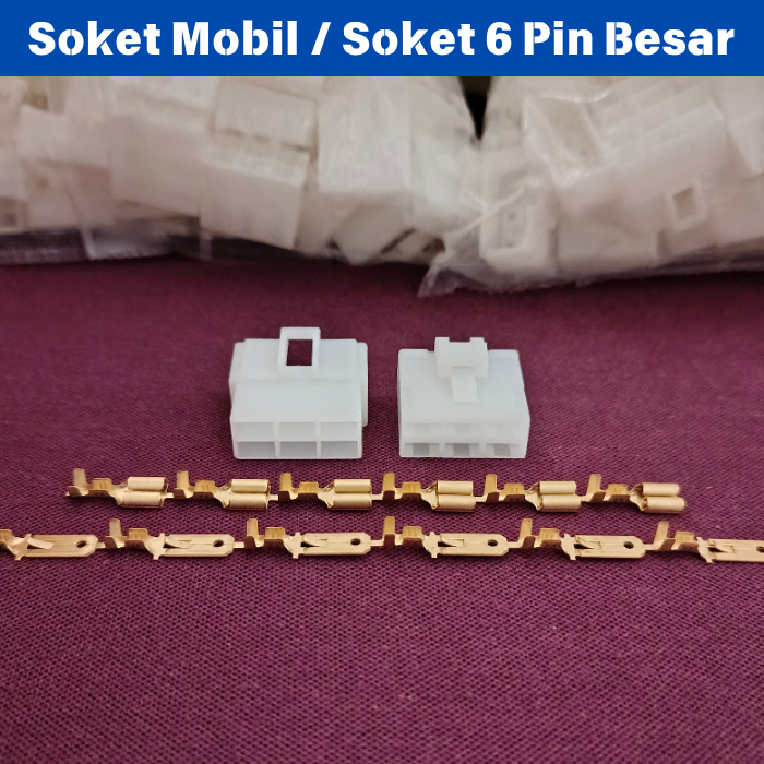 Soket Mobil / Soket 6 Pin Besar Bahan Nylon
