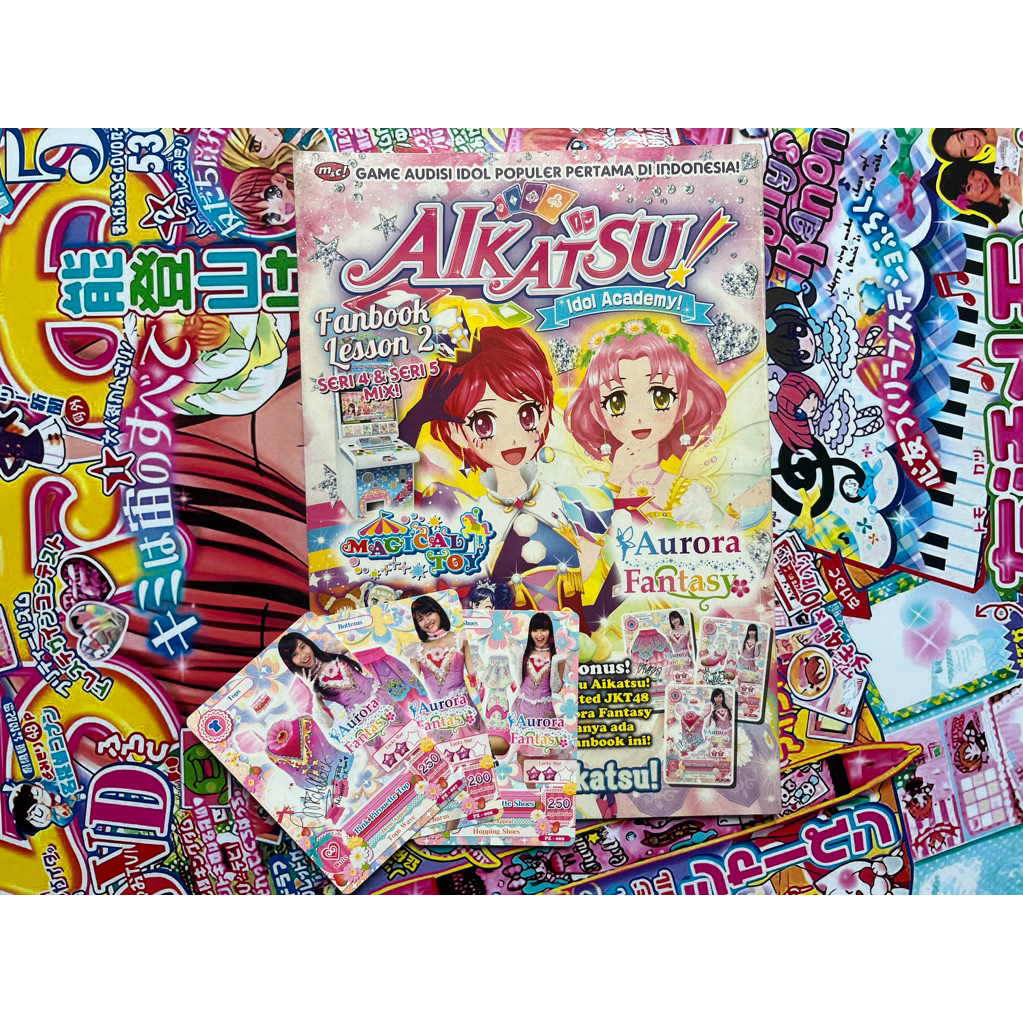 Aikatsu Fanbook Lesson 2 Seri 4 Seri 5 Mix Original Majalah Kaede Ichinose Sakura Kitaoji Official B