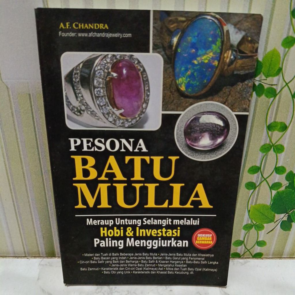 Buku Pesona Batu Mulia Meraup Untung Selangit Melalui Hobi & investasi Paling Menggiurkan