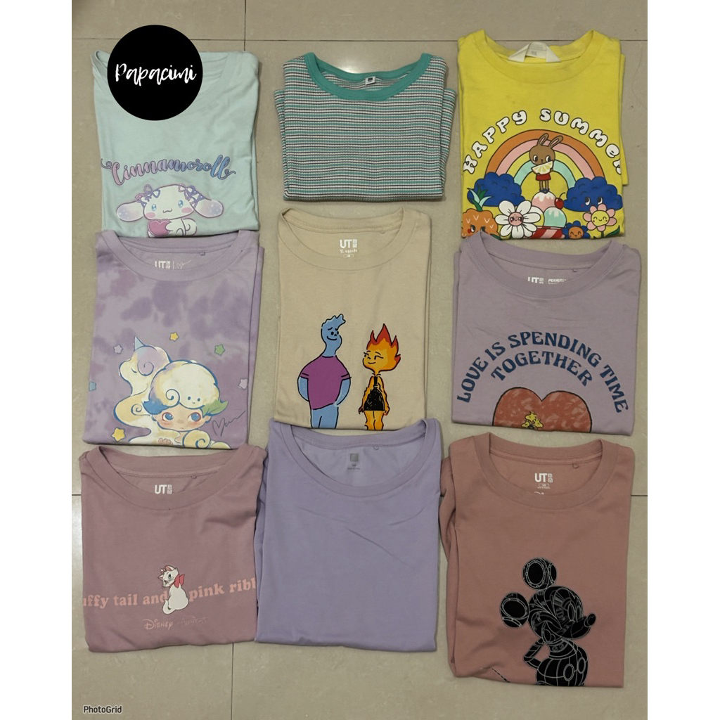 preloved kaos anak perempuan UT UNQ UNIQLO original