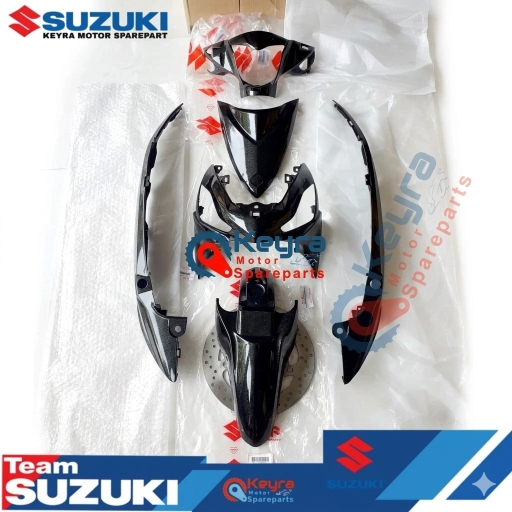 BODY SET HALUS SUZUKI ADDRESS HITAM GLOSSY ORI SGP