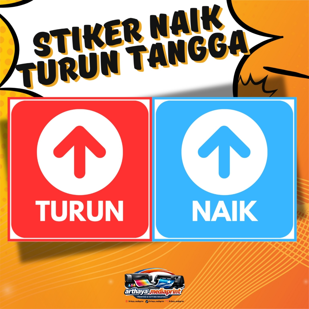 STIKER NAIK TURUN TANGGA SEPASANG (NAIK TURUN)