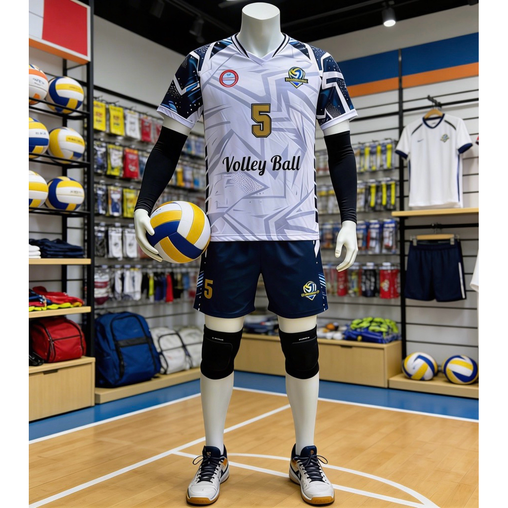 JERSEY VOLI NAVY WHITE PRIA & WANITA