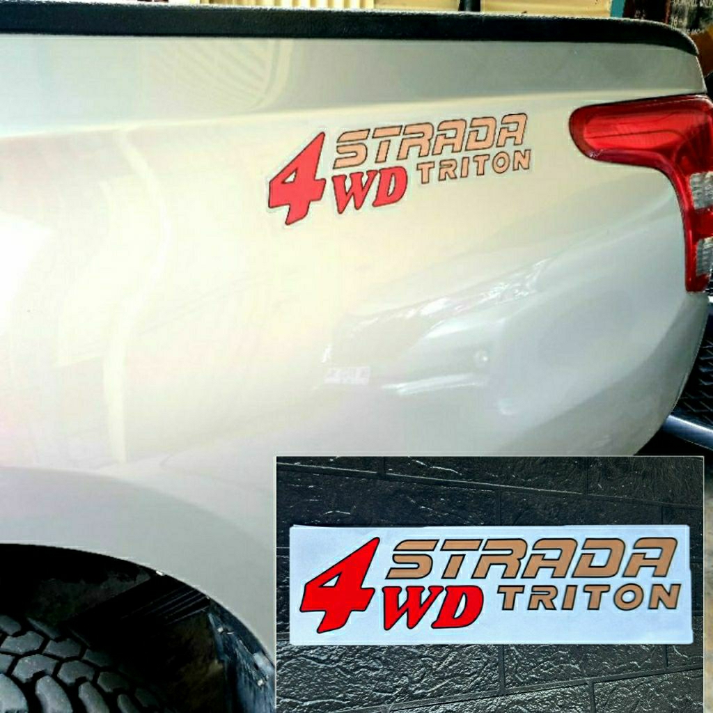 Stiker 4WD Strada Triton Stiker Bak Strada Triton Sticker 4WD Strada Triton Sticker Bak Strada Trito