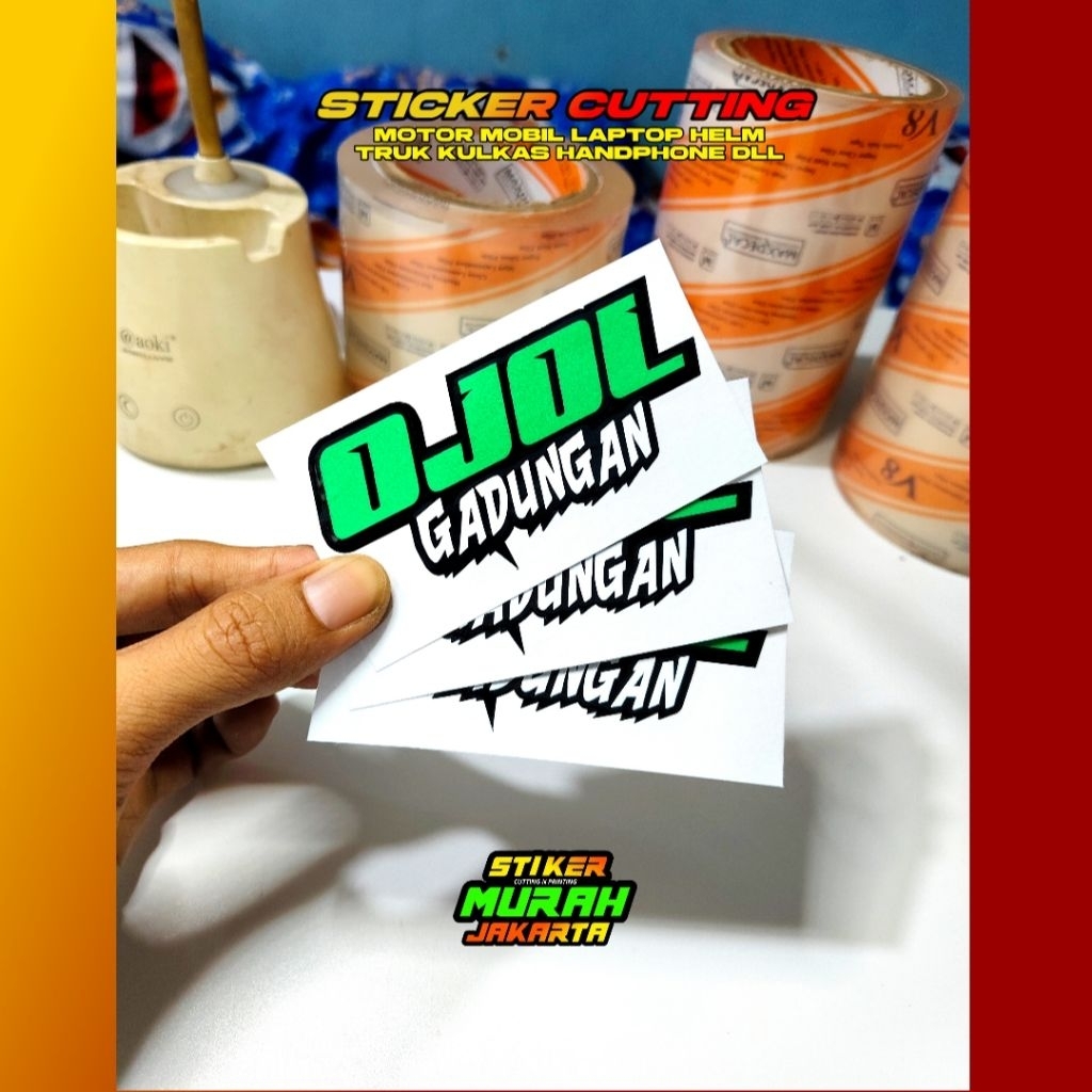 STIKER OJOL GADUNGAN - STICKER CUTTING OJOL KURIR ONLINE
