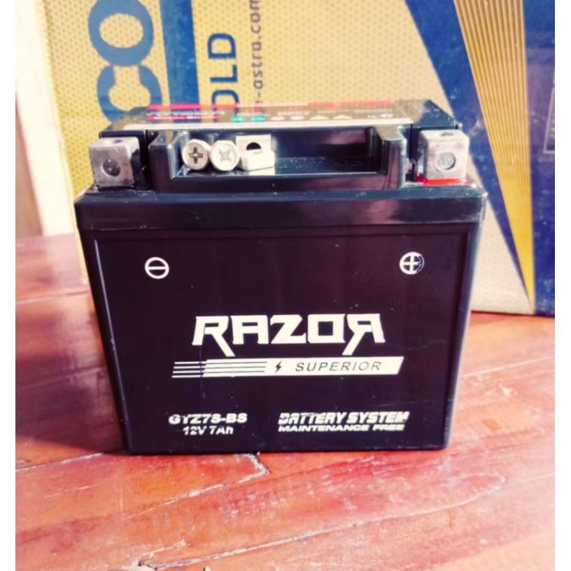 Jual Aki RAZOR GTZ7S-BS Second ORI Aki motor KLx,Pcx,New Nmax,vespa matic,CBR 250