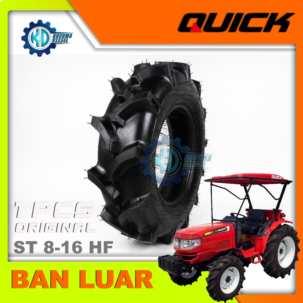 BAN LUAR - TRAKTOR - RING 16-  RODA - RUBBER TIRE TR4, QT 16-8, QT-14 - ST8-16HF - SPAREPART TRAKTOR