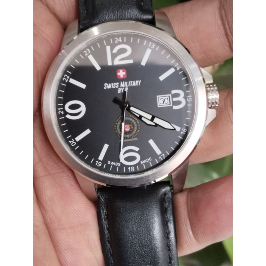 Jam tangan Swiss military saphire cristal full original mulus