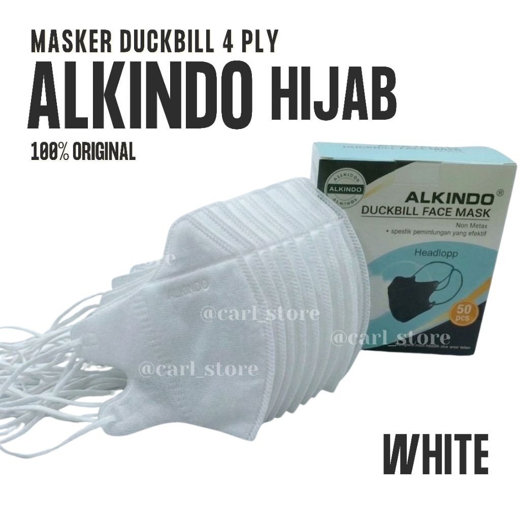 Masker ALKINDO Duckbill Hijab Headloop 4Ply