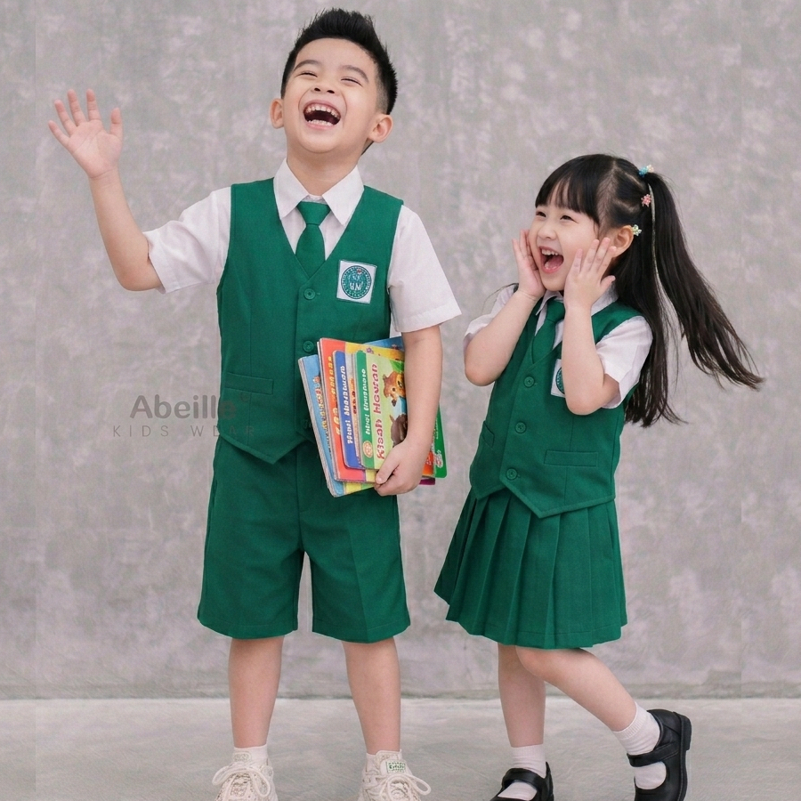 Seragam TK Hijau Putih Nasional Seragam TK Muslim Seragam Paud Anak Islam