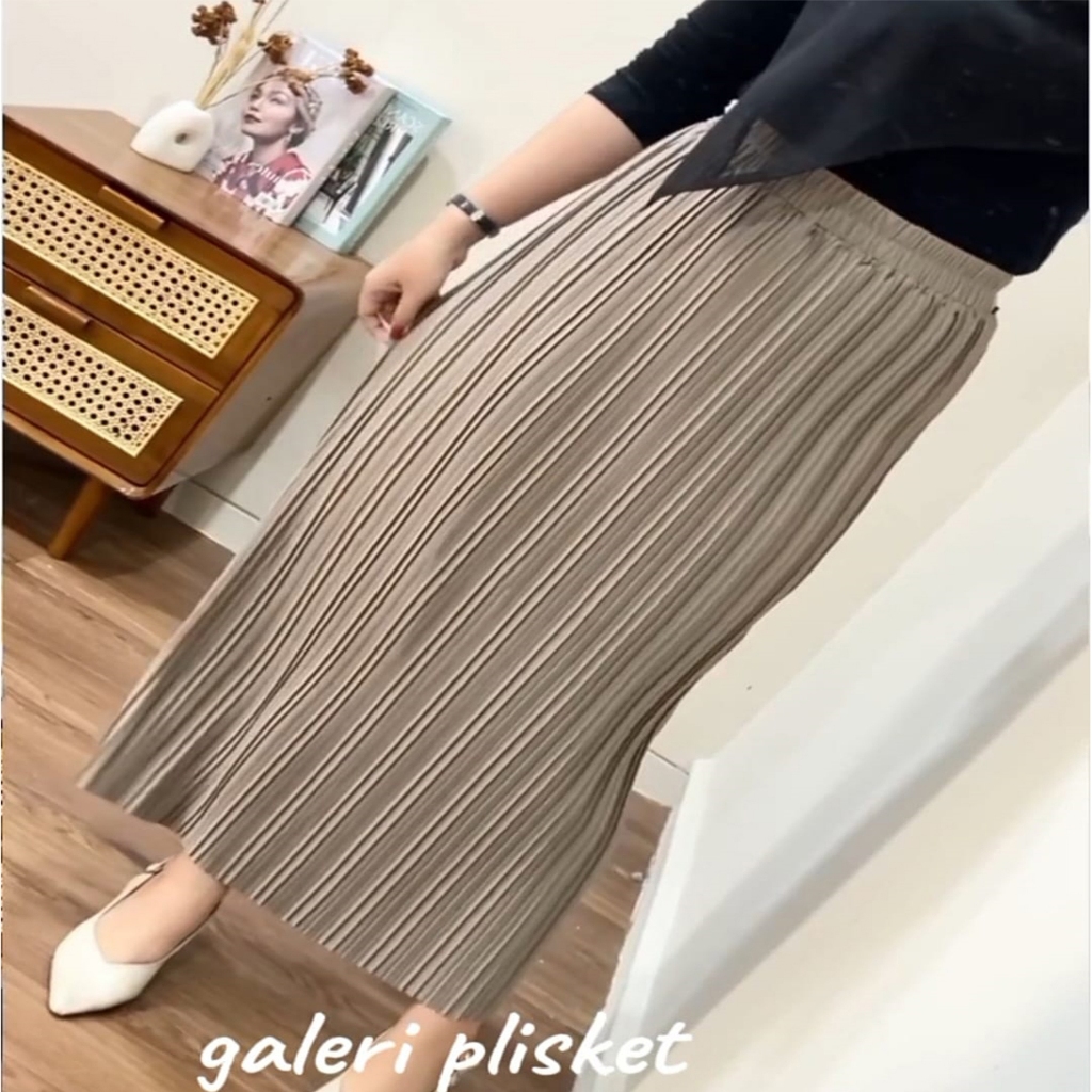 Rok Plisket Span Panjang / Rok Span Panjang / Plisket BB / Galery Plisket