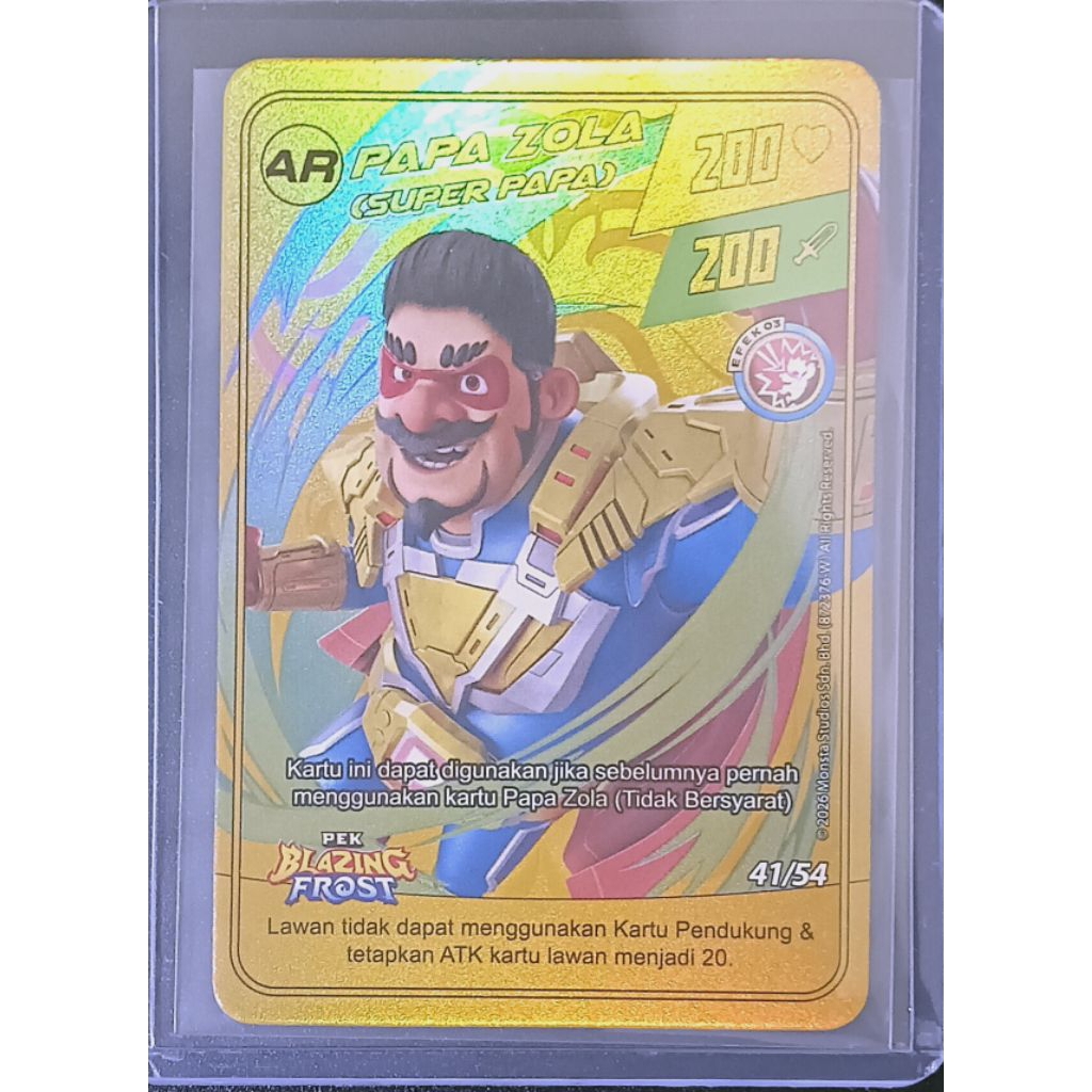 Blazing Frost AR Kartu Boboiboy