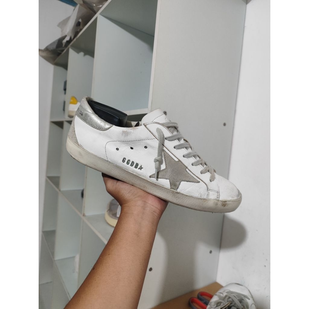 golden Goose GGDB Superstar SILVER Tab