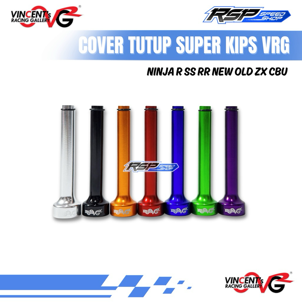 COVER TUTUP TIANG KIPS VRG NINJA R SS RR NEW OLD ZX CBU 150 ORI ORIGINAL VINCENT'S RACING GALLERY