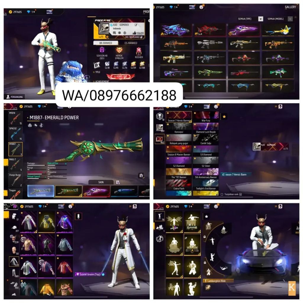 PROMO AKUN FREE FIRE AMAN DAN SULTAN