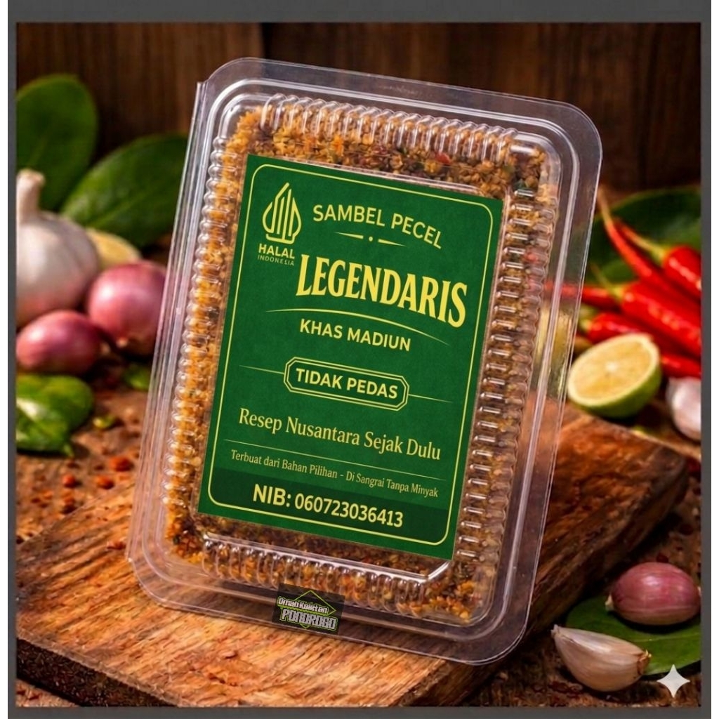 SAMBEL PECEL ASLI MADIUN 500 GRAM, SAMBEL PECEL SANGRAI TANPA MINYAK, SAMBEL PECEL LEGENDARIS MADIUN