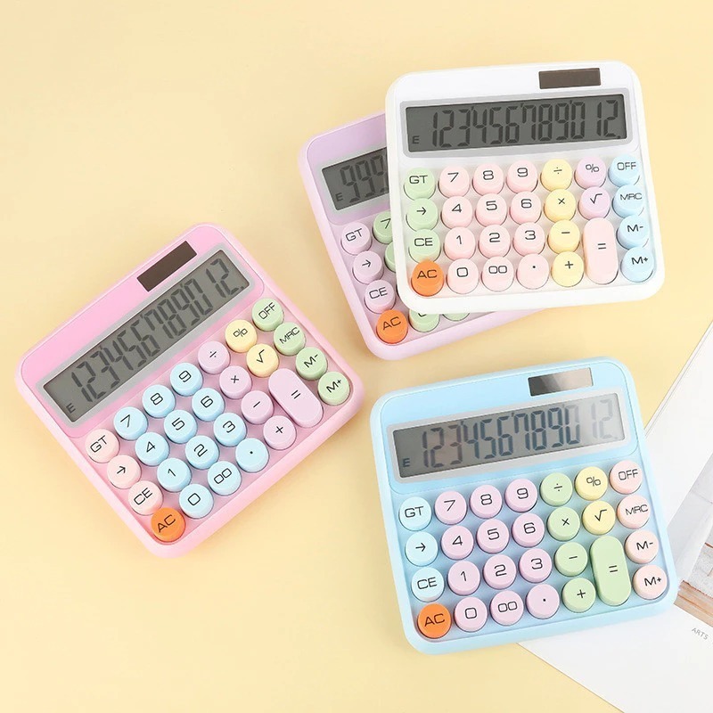 WINS Kalkulator Model Korea Lucu 12 Digit Display Besar / Kalkulator Daya Ganda