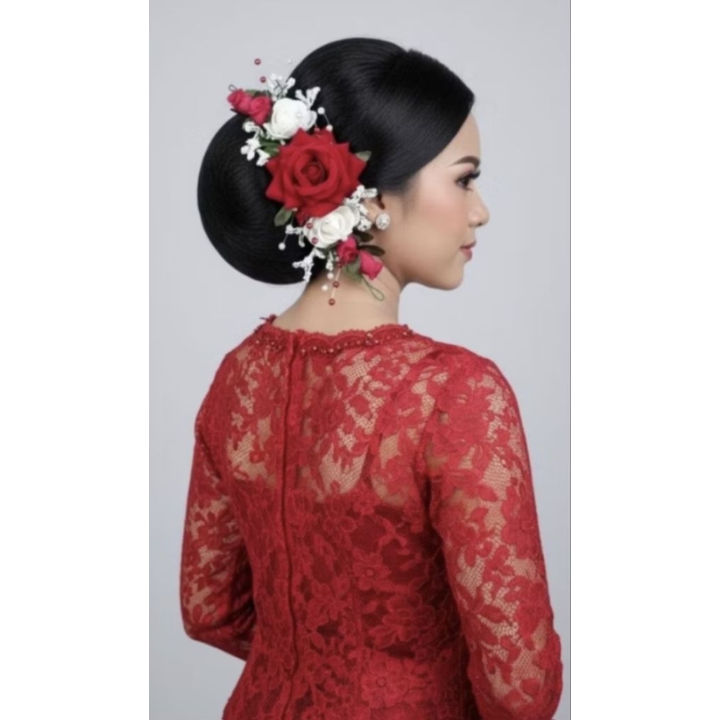 Aksesoris Sanggul Rambut Bunga Pengantin / Bunga Rias Pengantin / Bunga Semanggi