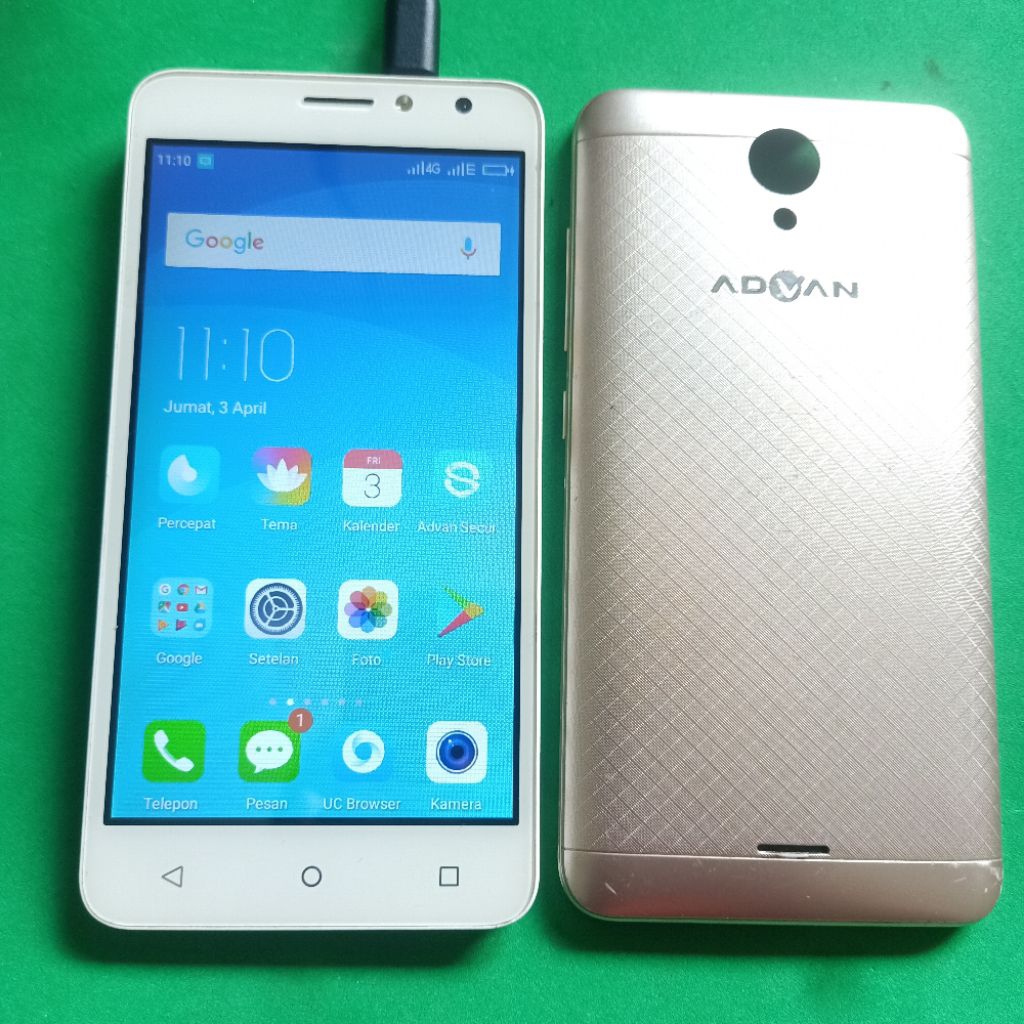 Lcd fullset + backdoor & part Advan S5E 4gs Normal tingal pasang mesin & baterai saja