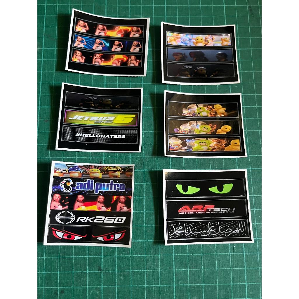 Stiker Miniatur Lampu Bus STROBO 6 VARIAN