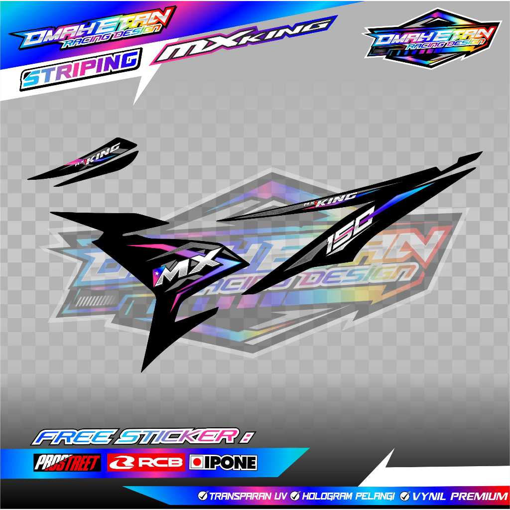 STRIPING VARIASI MOTOR YAMAHA MX KING 150 / STICKER LIST YAMAHA MX KING 150