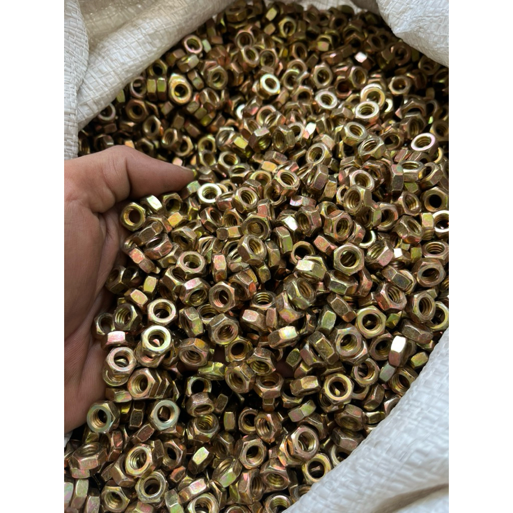 Mur M6 (kunci 10) Drat kasar (isi 100pcs)