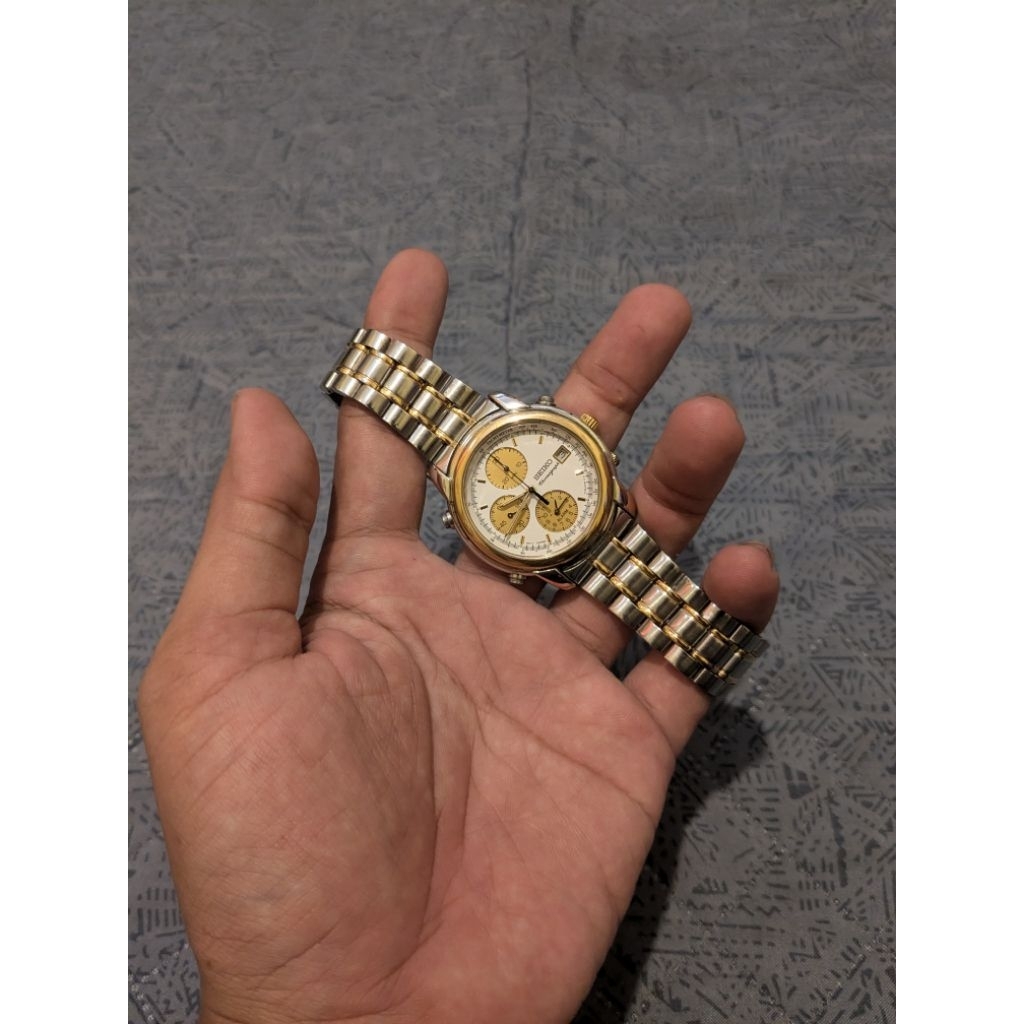 Jam tangan seiko 7T32 chrono alarm original
