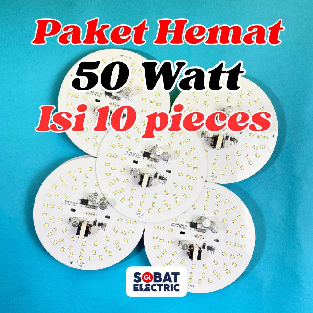 Paket Hemat 50 Watt PCB AC Mata LED - PCB Mata Lampu LED AC Tanpa Driver 50w