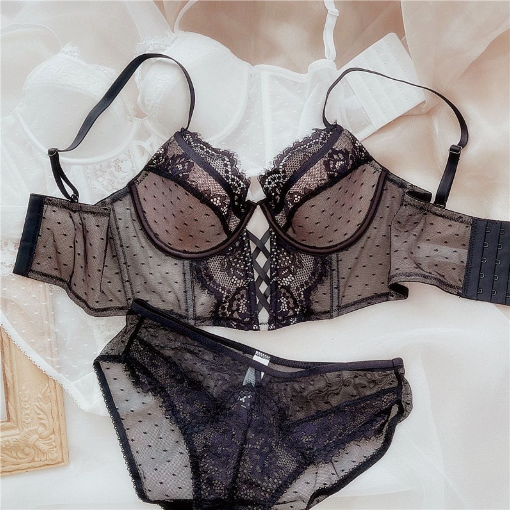 Elody Bustier SET Bra Top dan CD Kawat Pushup Lace Renda Sexy Dalaman Blazer Senza  Baju Tanktop  Lo