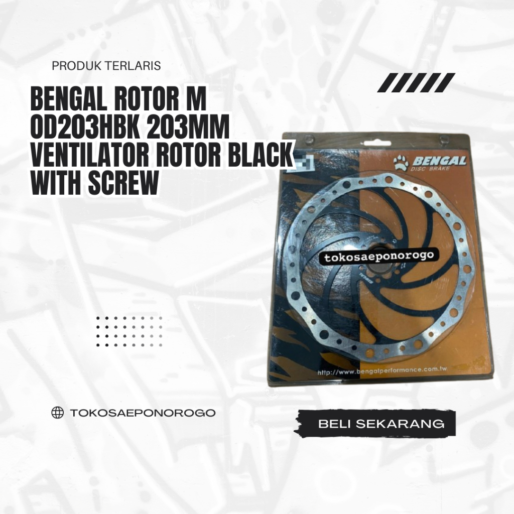 BENGAL ROTOR M OD203HBK 203MM VENTILATOR ROTOR BLACK DENGAN SCREW BENGAL ROTOR