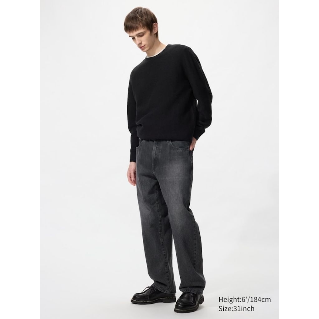 UNIQLO Wide Jeans Baggy Wide Straight Jeans Original