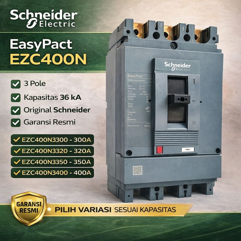 Schneider Breaker Mccb EZC400N 36ka 3p 300a 320A 350A 400A Mccb Schneider Ezc400 original Schneider