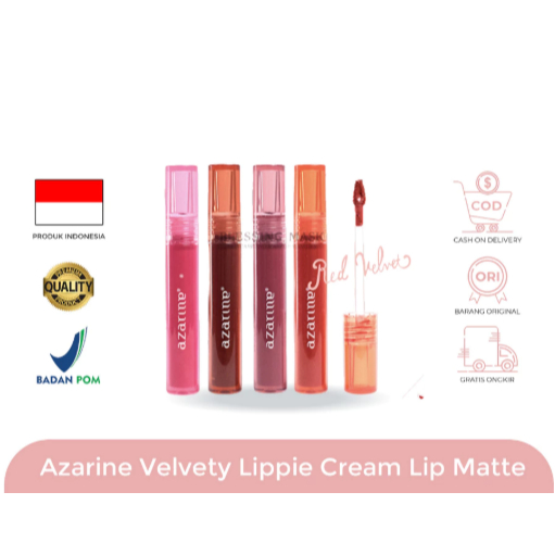 SALE Azarine Velvety Lippie Cream Lightweight Lip Velvet Lip Matte | lIP - 3.2mL