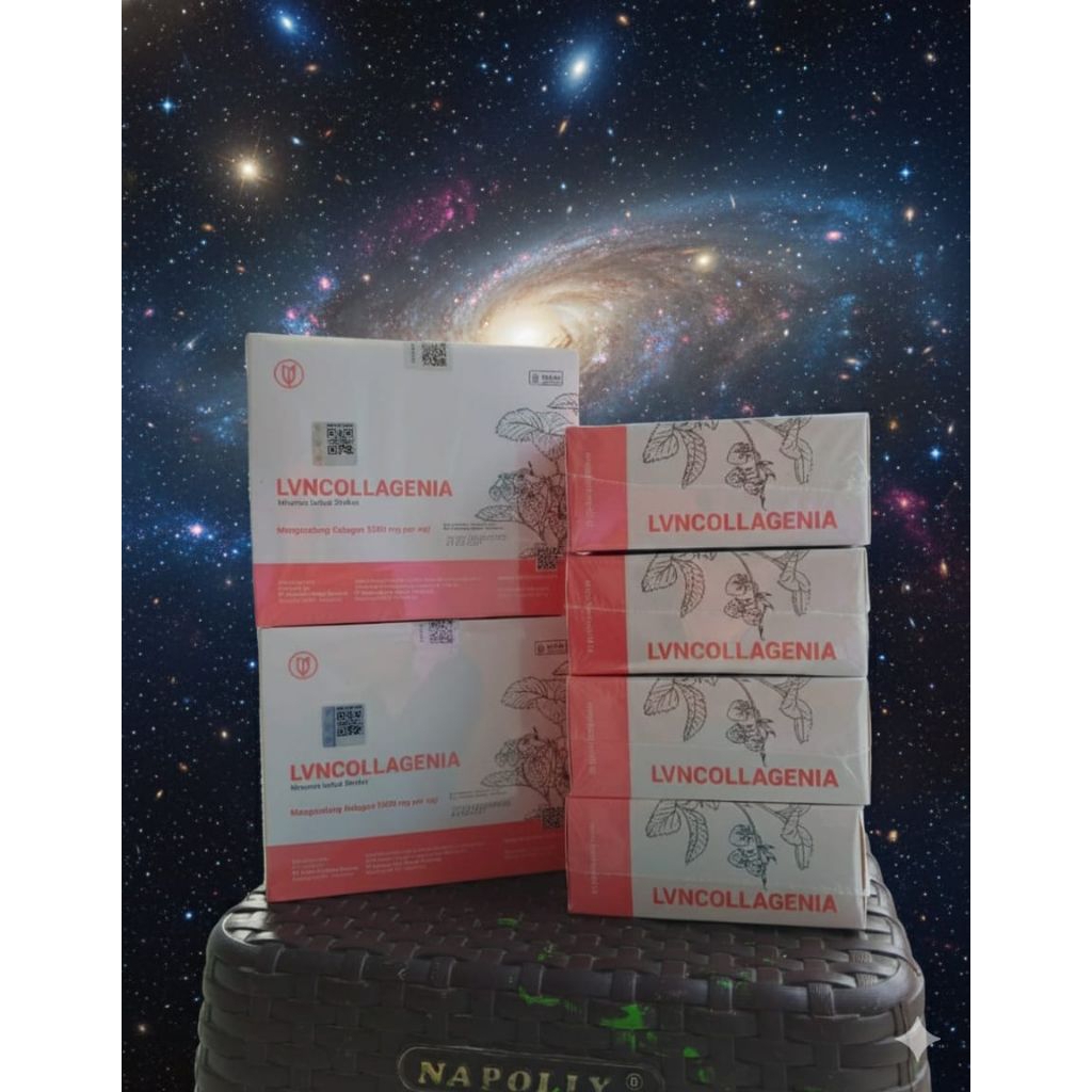 LVN Collagen 6 Box Rasa Strawberry 100% Original bpom LVNCOLLAGENIA Suplemen Kesehatan Kulit