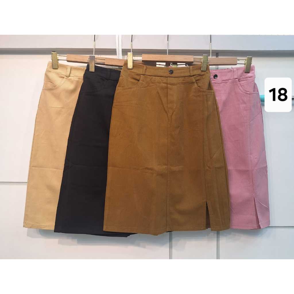Midi rok soft jeans premium import quality | Midi rok polos wanita premium import quality | Midi dre