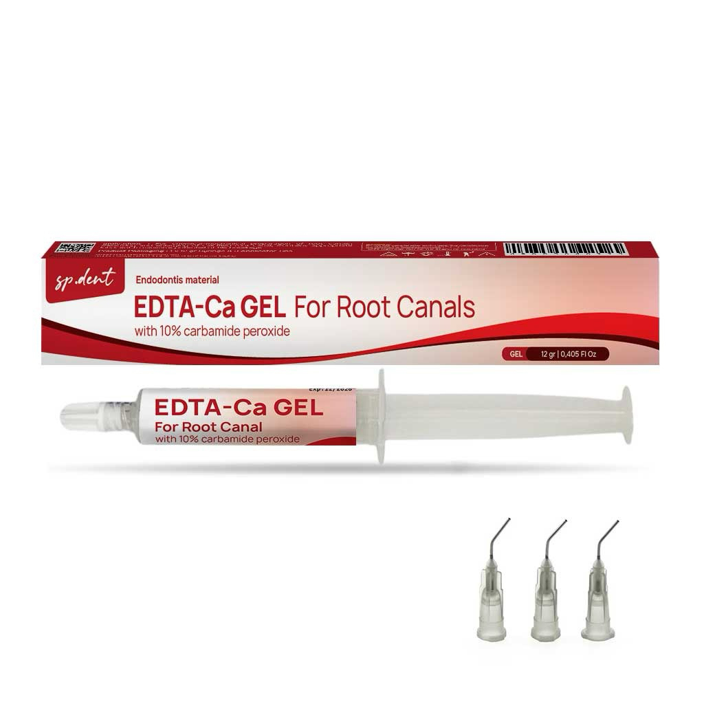 EDTA-Ca GEL For Root Canals - 1 x 12ml Syringe, 3 x Applicator Tips