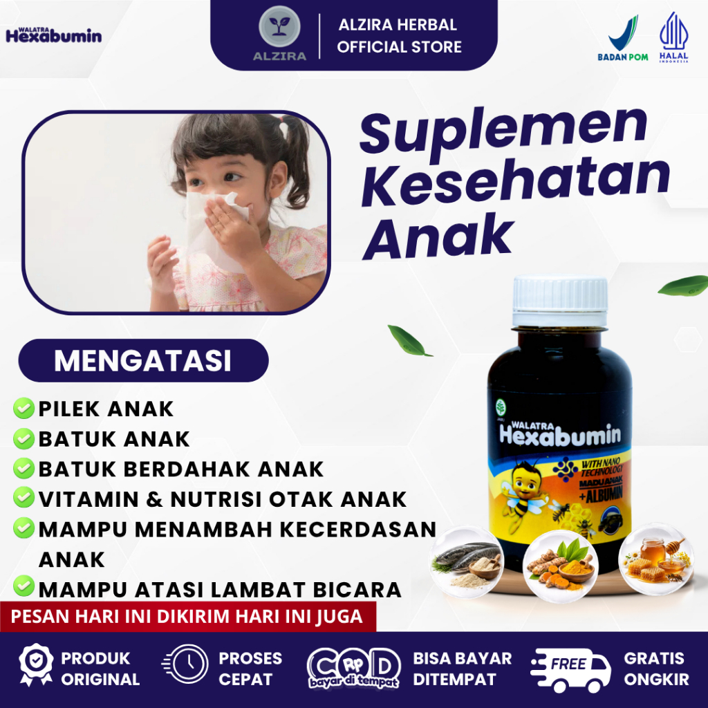 Walatra Hexabumin  – Obat Pilek Anak, Obat Batuk Anak & Obat Batuk Berdahak Anak