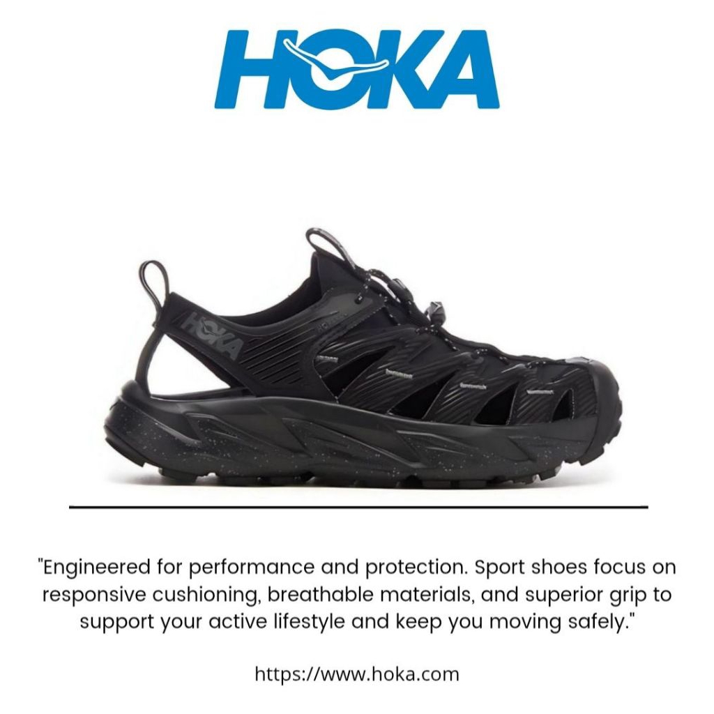 Sepatu HOKA ONE ONE Hopara Black Walking Shoes