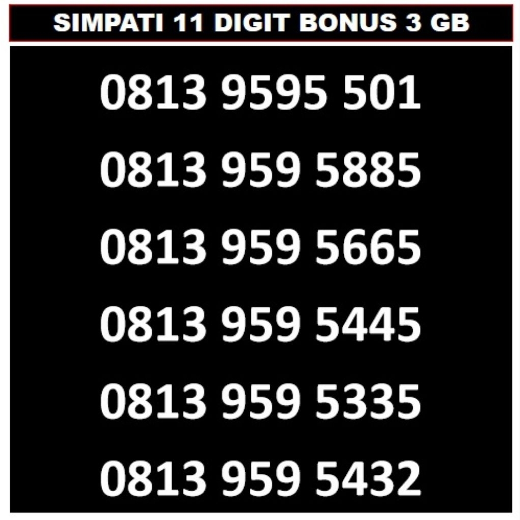 kartu simpati Telkomsel simpati Nomer Cantik Telkomsel Simpati Kartu Perdana Sakti 10 11 12 Digit Ku